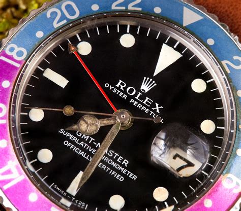 rolex gmt 16750 dial variations|rolex gmt 1675 bezel.